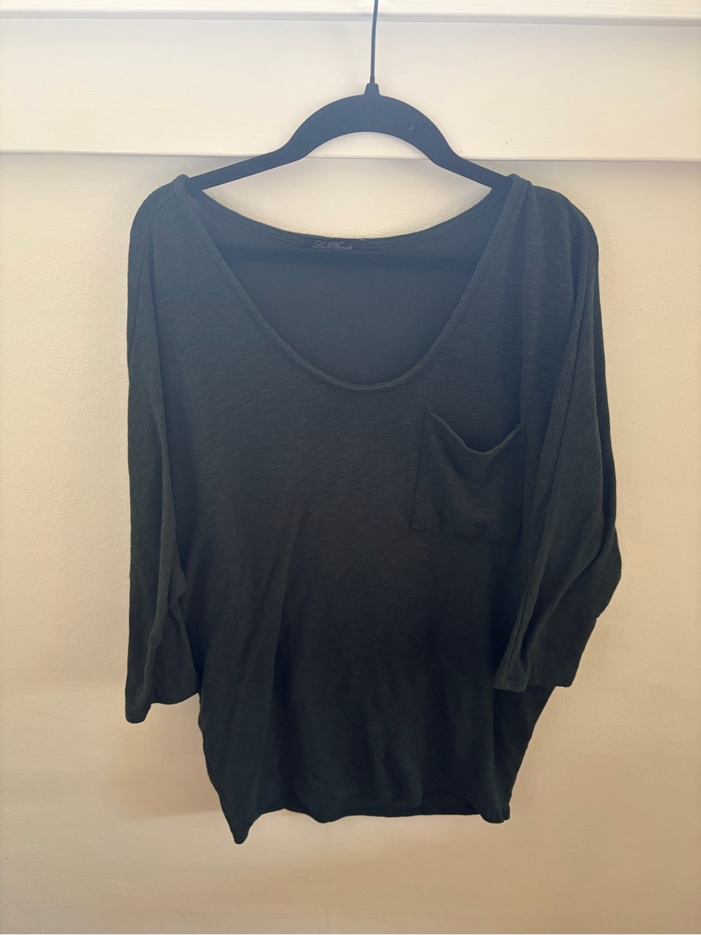 Women's Scoop Neck Pocket Top - Dark Green